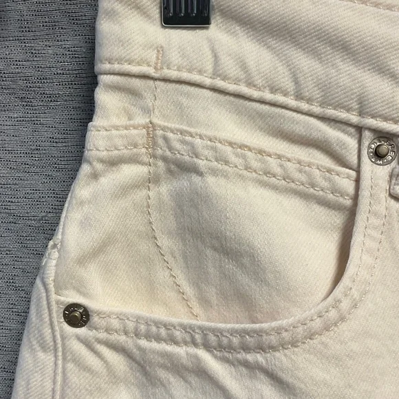 We The Free Cream Floral Embroidered Jeans
